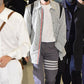 BTS Jin-Inspired Grey Stripe Detailed Pants