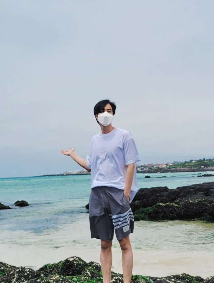 BTS Jin Inspired Grey Board Shorts