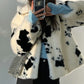 Blackpink Jisoo Inspired White Cow Print Fur Jacket