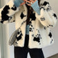Blackpink Jisoo Inspired White Cow Print Fur Jacket