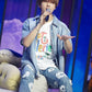 NCT Jisung Inspired Blue Floral Print Denim Jeans