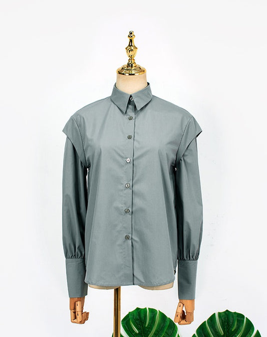 Penthouse Joo Seok Kyung Inspired Grey Long Sleeve Shirt