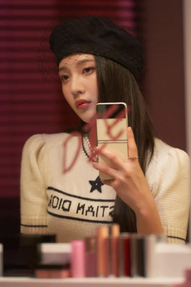 Red Velvet Joy White “Christmas Doll” Knitted T-Shirt