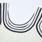 Itzy Lia Inspired White Round Neck Crop Top With Black Lining