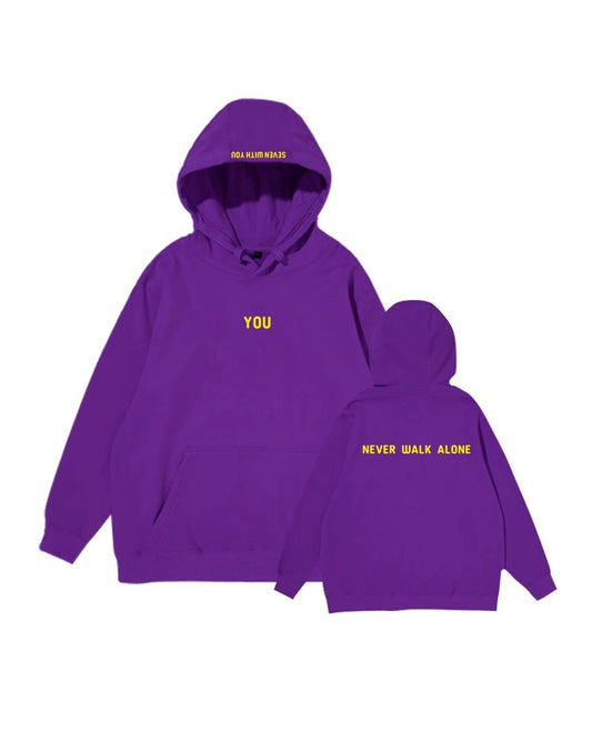 BTS Jin-Inspired Purple “You Never Walk Alone” Hoodie