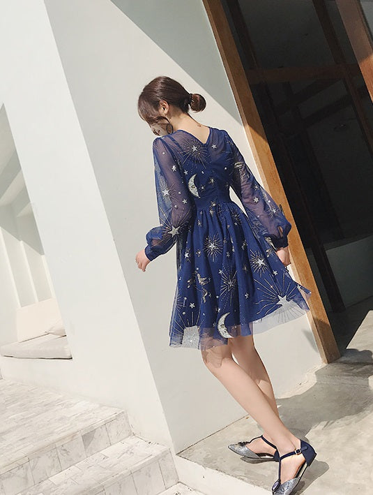 Navy blue star outlet dress