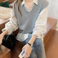 Blackpink Lisa Inspired Grey Knitted Vest