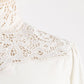 Blackpink Lisa Inspired White Lace Neckline Blouse