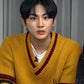 Enhyphen Jungwon Inspired Mustard Yellow V-Neck Sweater