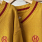 Enhyphen Jungwon Inspired Mustard Yellow V-Neck Sweater