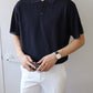 Our Beloved Summer Kim Ji Woong Inspired Navy Blue Casual Polo Shirt