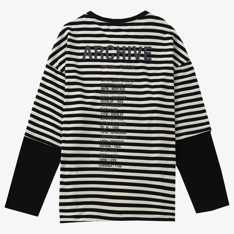 BTS Jimin Inspired Irregular Neckline Stripe Sweatershirt