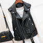 Enhyphen Ni-Ki Inspired Black Synthetic Leather Vest