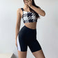 Le Sserafim Chaewon Inspired Bike Shorts Decked with Contrast Side Stripes