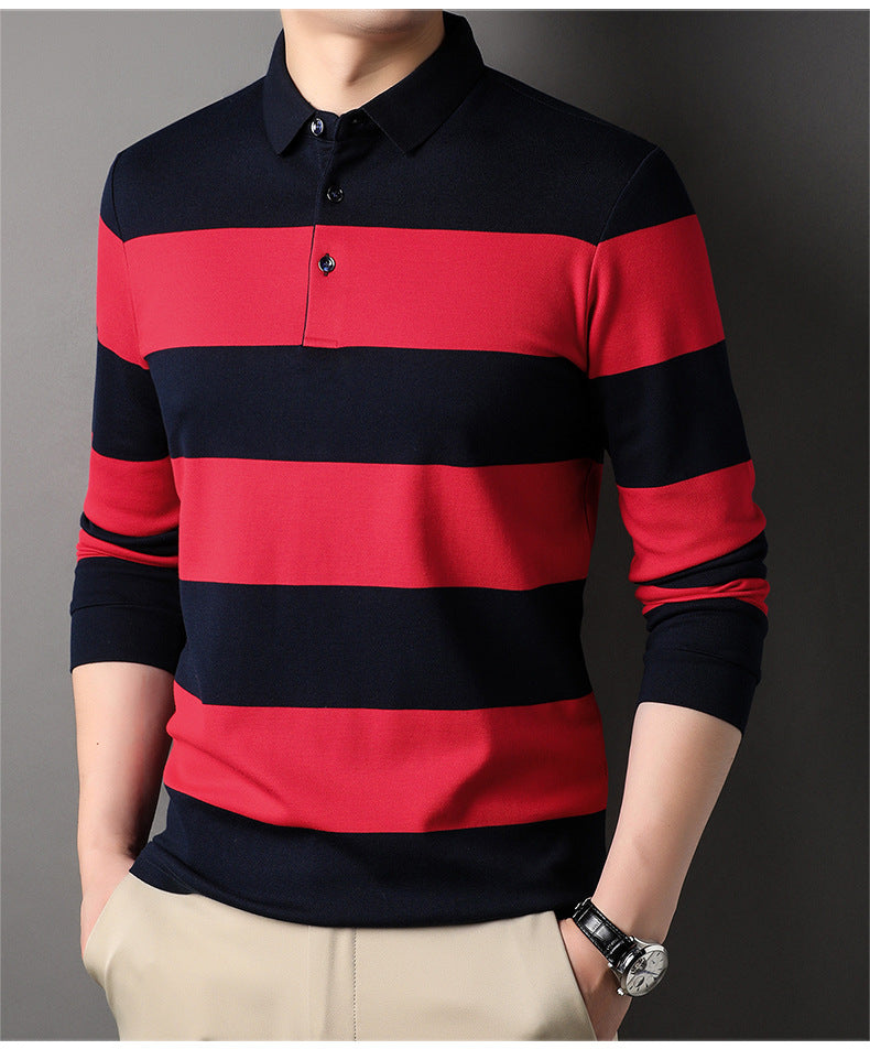 Enhyphen Jake Inspired Red Striped Collar Long-Sleeved