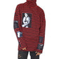 BTS Suga Inspired Red Striped Turtleneck Sweater