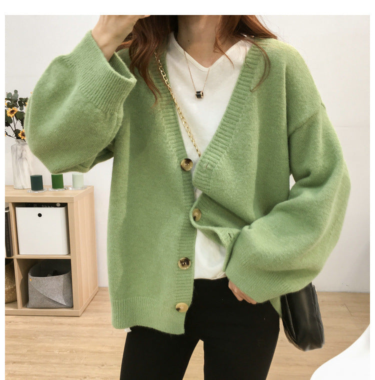 SNSD Taeyeon Inspired Light Green Knitted Cardigan unnielooks