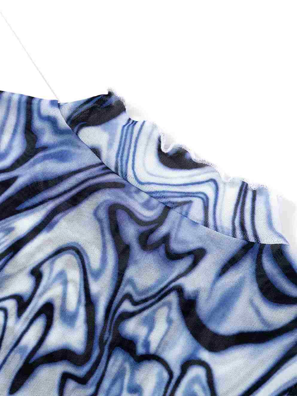 Blackpink Jennie-inspired Water Print Bodycon Dress