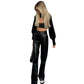 Blackpink Lisa Inspired High Waist solid Black Leather Trouser