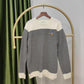 Enhyphen Jake Inspired Donald Duck Head Embroidered Striped Knitted Sweater