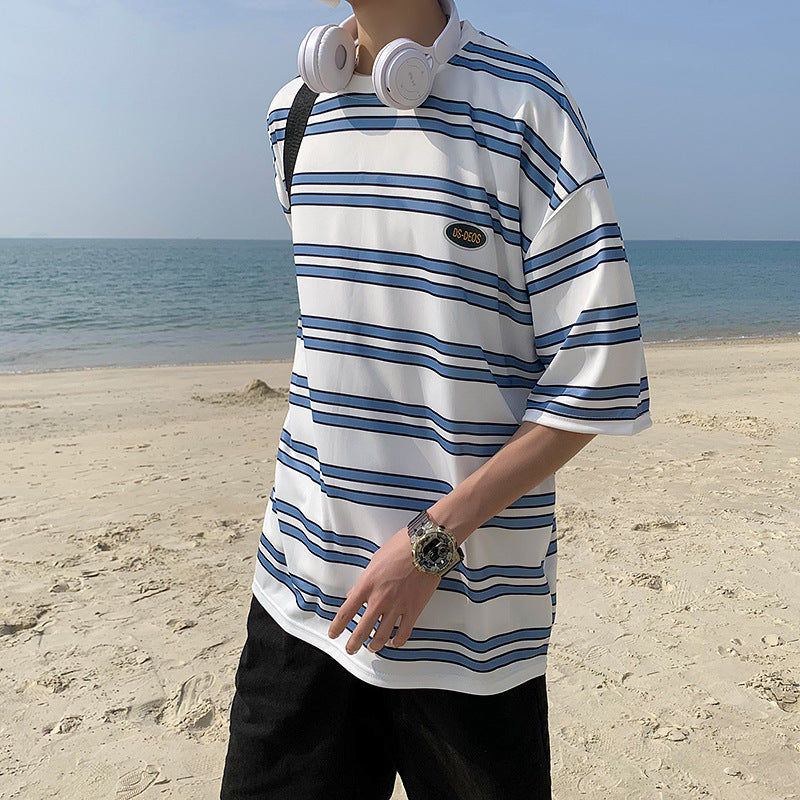 Enhyphen Ni-ki Inspired White Shirt With Blue Stripe