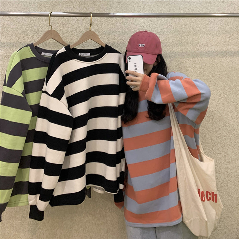 Basic Striped Go To Pullover