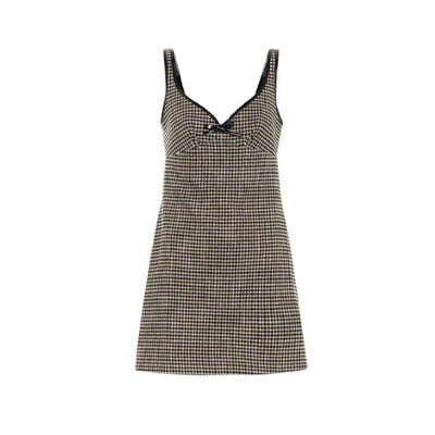Blackpink Jisoo Inspired Checkered Suspender Skirt Dress