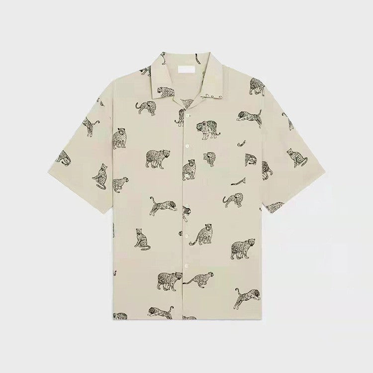 Enhyphen Sunghoon Inspired Leopard Print Short-Sleeved