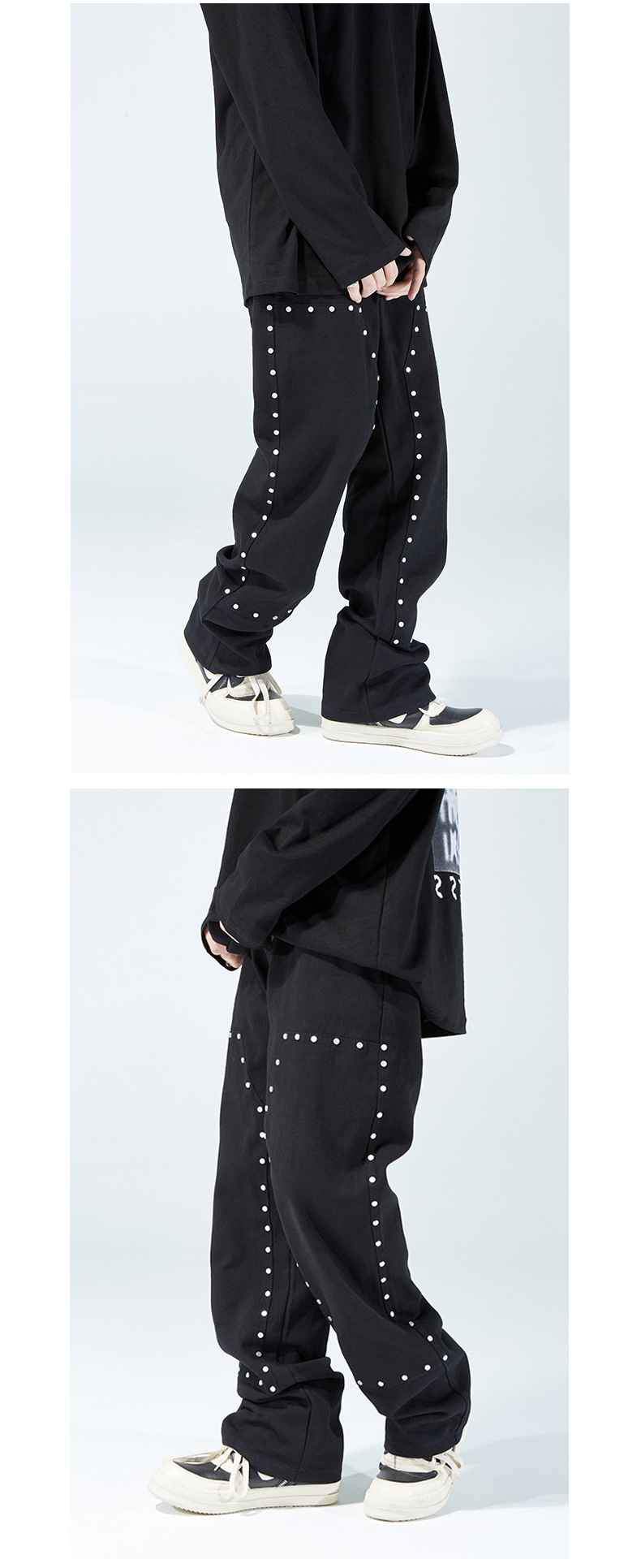 NCT DREAM Jeno Inspired Black Studded Pants