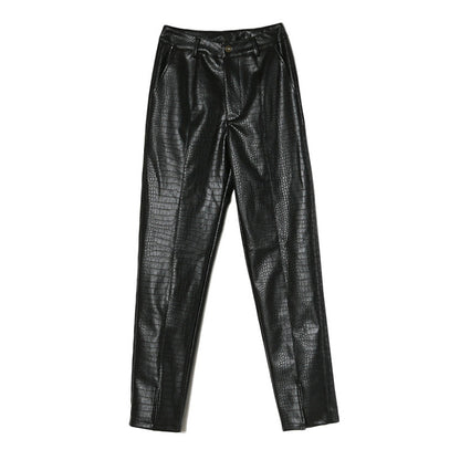 Blackpink Lisa Inspired Black Leather Pants