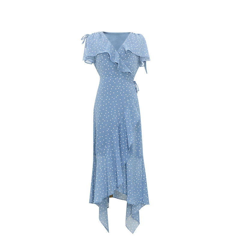 Blackpink Rosé-Inspired Blue Ruffled Dress