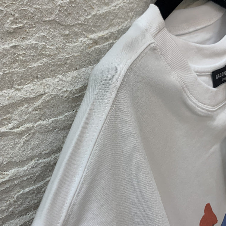 Enhyphen Sunoo Inspired White Short-Sleeved Shirt With Earth Design
