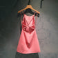 Blackpink Lisa Inspired Pink Back Dress With Diamond Suspender