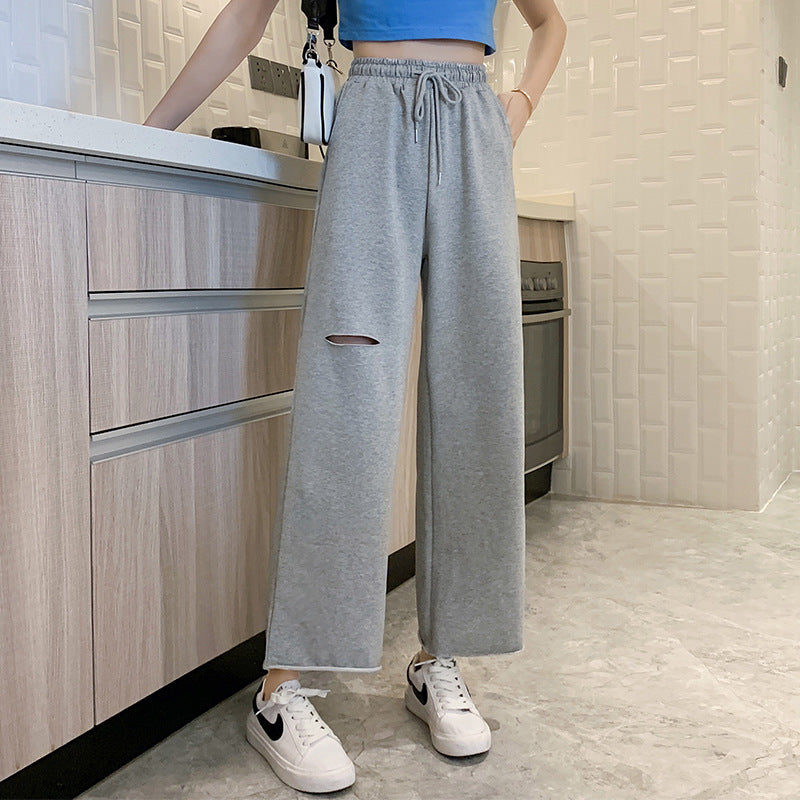 Blackpink Rosé-Inspired Wide-Leg Ripped Pants