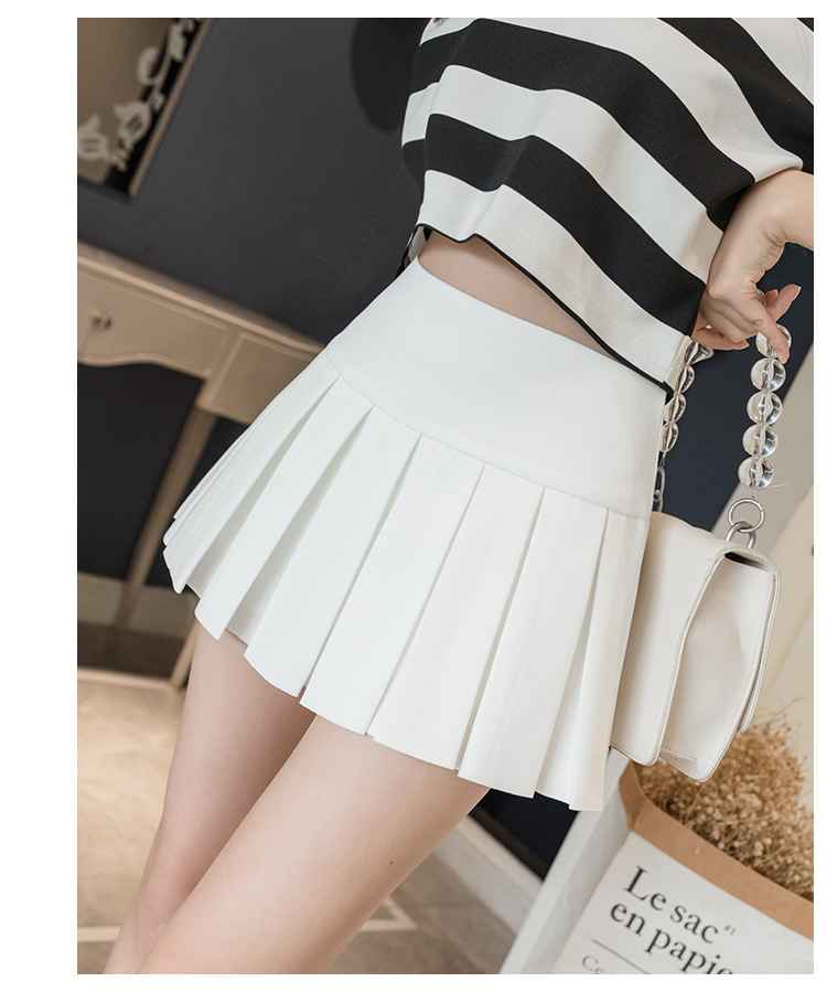 Blackpink Jisoo Inspired White High Waist Pleated Miniskirt