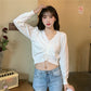 Red Velvet Wendy Inspired White Crop Sweater With Lace
