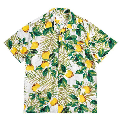 TXT Soobin Inspired Lemon Print Polo Shirt