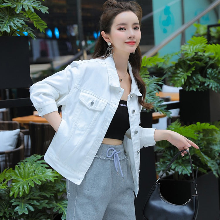 BTS Taehyung Inspired White Denim Jacket