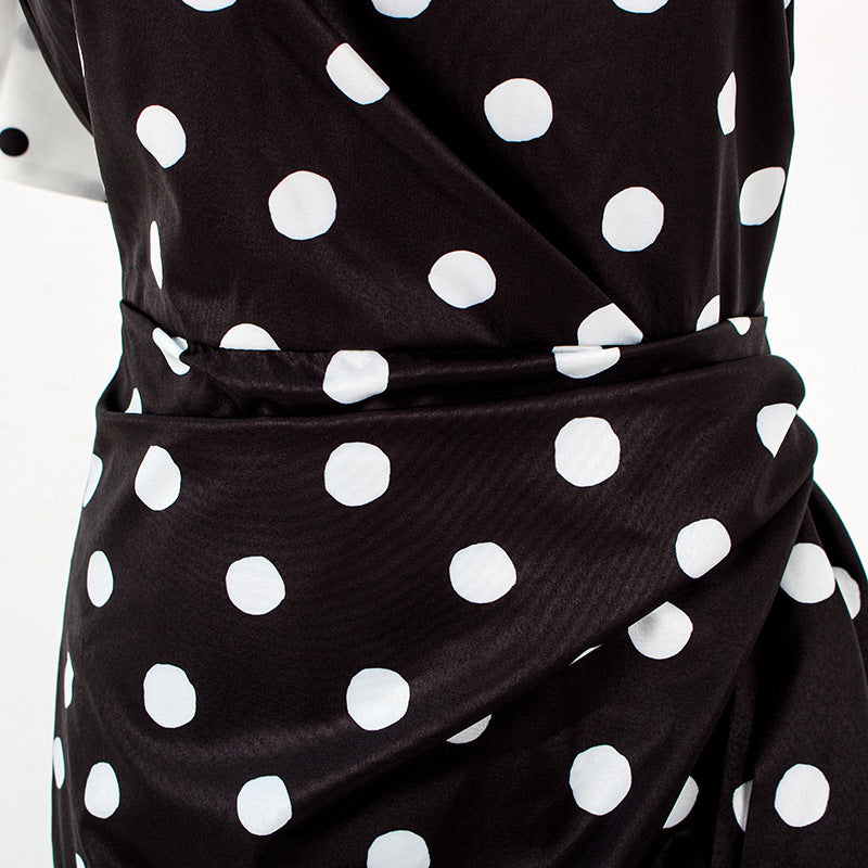 Blackpink Rose Inspired One-Shoulder Bow Mini Dress