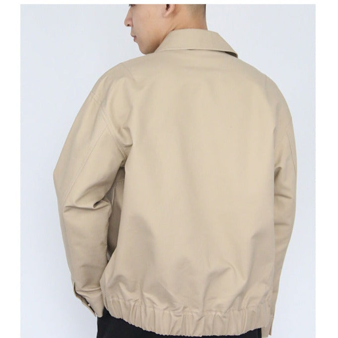 White Collared Two-Way Zip Jacket | Jungkook - BTS L
