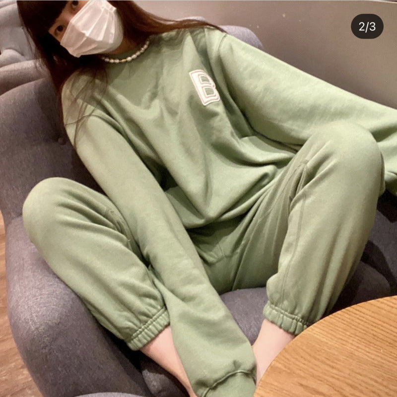 BTS Taehyung Inspired Loose Green Pullover And Pants