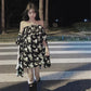 Blackpink Lisa Inspired Black Floral Mini Dress