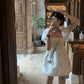 Blackpink Jennie Inspired White Puff Sleeve Min Dress