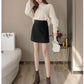 Blackpink Jisoo Inspired High Waist Black Mini Skirt