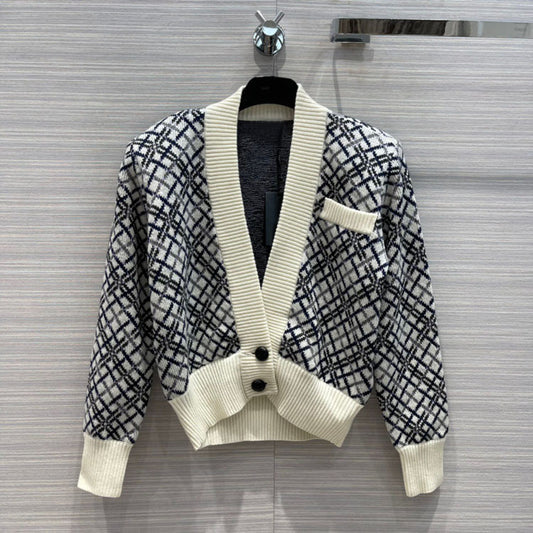 Blackpink Rose Inspired V-Neck Short Cardigan Jacket