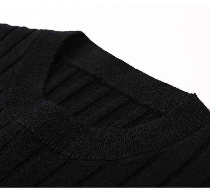 BTS RM Inspired Black Knitted Pullover