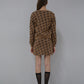 Blackpink Rose Inspired Brown Three-Piece Retro Knitted Suit
