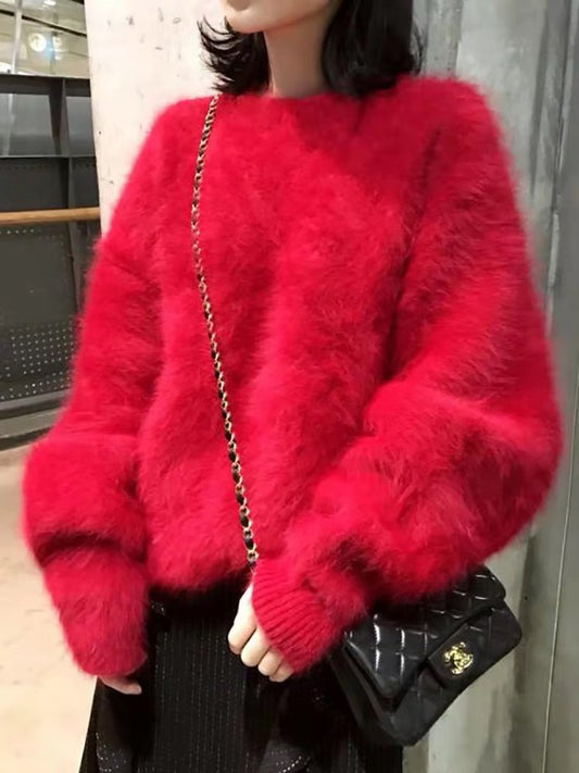 Stray Kids Hyunjin Inspired Red Wool Pullover