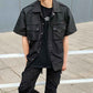 NCT127 Jaehyun Inspired Black Short-Sleeved Zipper Pocket