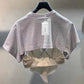 Blackpink Rose Inspired Gray Round Neck Shirt With Sling Lace